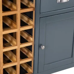 Hampshire Blue Painted Oak Small Sideboard Wine Rack -Furniture Specialty Store HP SWR B 1
