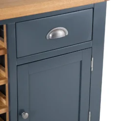 Hampshire Blue Painted Oak Small Sideboard Wine Rack -Furniture Specialty Store HP SWR B 10