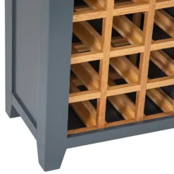 Hampshire Blue Painted Oak Small Sideboard Wine Rack -Furniture Specialty Store HP SWR B 2