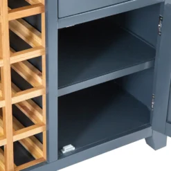 Hampshire Blue Painted Oak Small Sideboard Wine Rack -Furniture Specialty Store HP SWR B 3