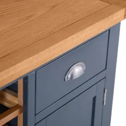 Hampshire Blue Painted Oak Small Sideboard Wine Rack -Furniture Specialty Store HP SWR B 9