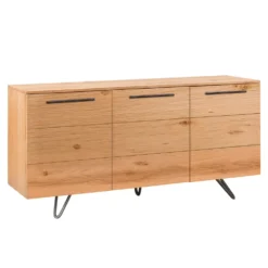 Valentino Industrial Oak 3 Door Sideboard