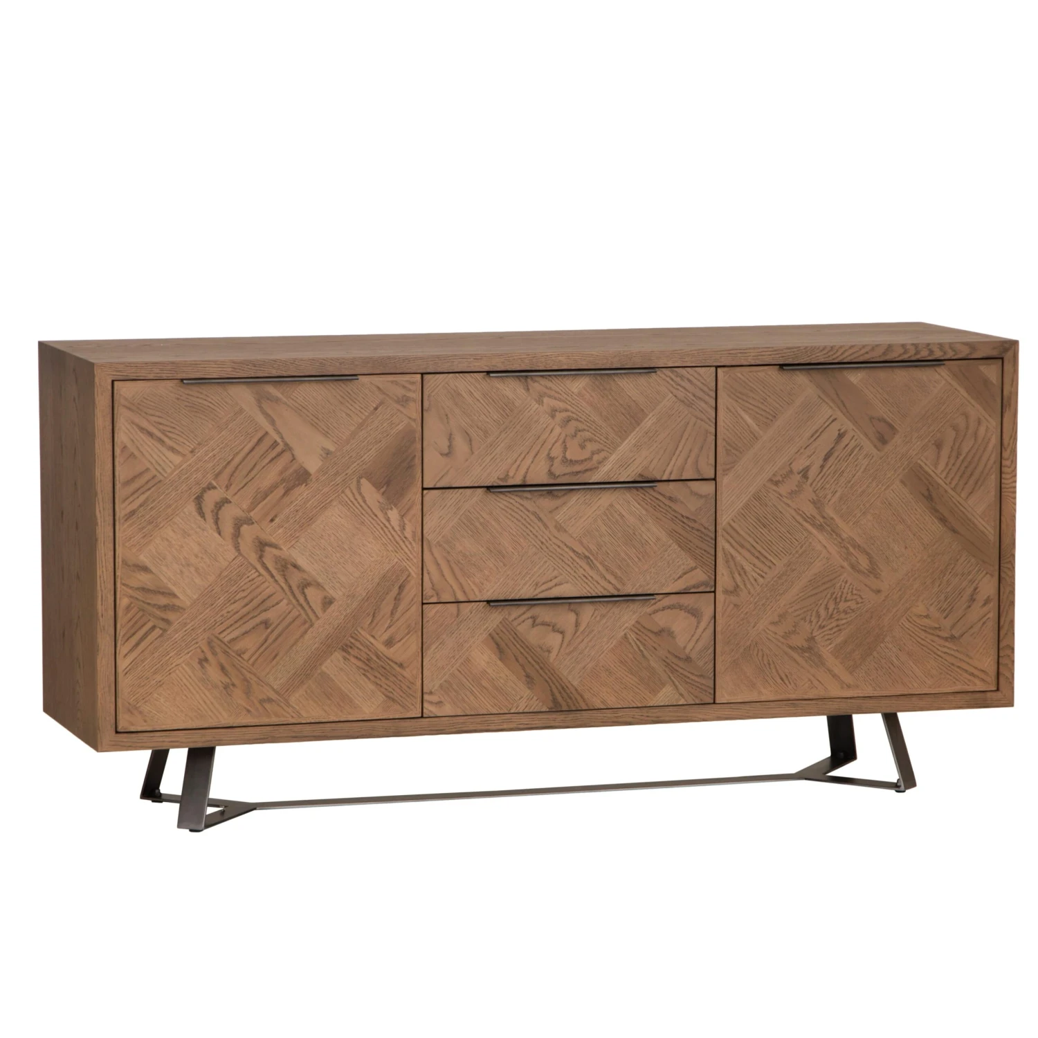 Industrial Oak Large 2 Door 3 Drawer Sideboard 2 Industrial Oak Large 2 Door 3 Drawer Sideboard - Image 2