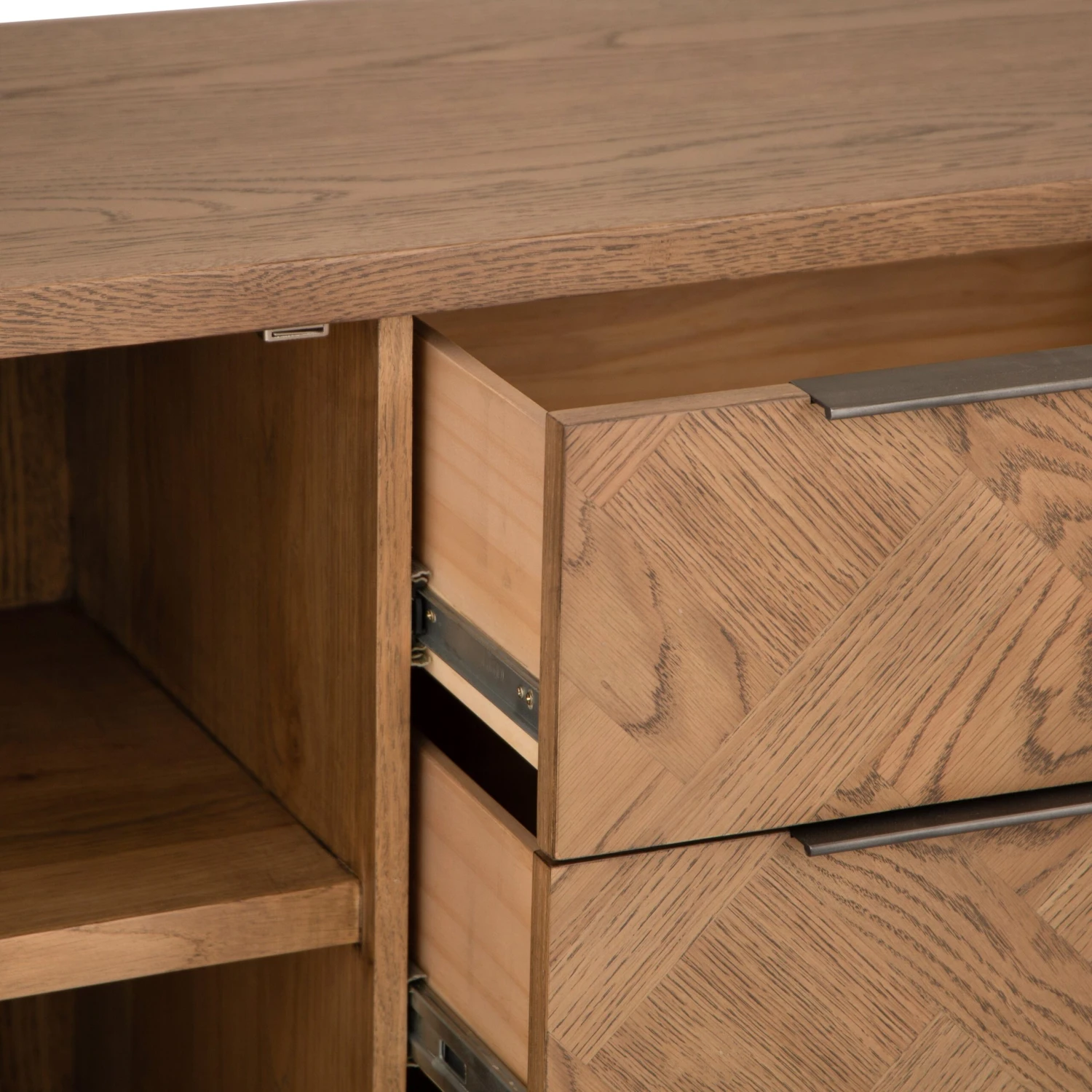 Industrial Oak Large 2 Door 3 Drawer Sideboard 11 Industrial Oak Large 2 Door 3 Drawer Sideboard - Image 11