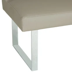Milan Chrome & Oak 1.4m Bench With Back -Furniture Specialty Store ID 14BWB TP 2 scaled