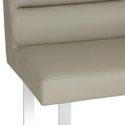 Milan Chrome & Oak 1.4m Bench With Back -Furniture Specialty Store ID 14BWB TP 3 scaled