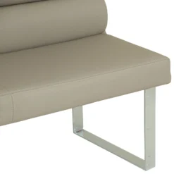 Milan Chrome & Oak 1.4m Bench With Back -Furniture Specialty Store ID 14BWB TP 7 scaled