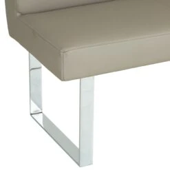 Milan Chrome & Oak 1.0m Bench With Back -Furniture Specialty Store ID 1BWB 2 scaled