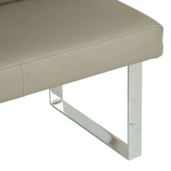 Milan Chrome & Oak 1.0m Bench With Back -Furniture Specialty Store ID 1BWB 8 scaled