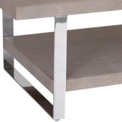 Milan Chrome & Oak Coffee Table -Furniture Specialty Store ID CT 3 scaled