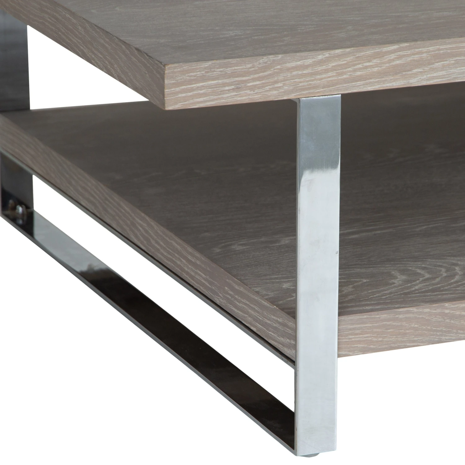 Milan Chrome & Oak Large Coffee Table 3 Milan Chrome & Oak Large Coffee Table - Image 3