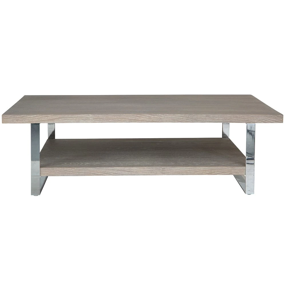 Milan Chrome & Oak Large Coffee Table 9 Milan Chrome & Oak Large Coffee Table - Image 9