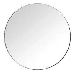 Milan Chrome & Oak Round Wall Mirror 100 X 100cm -Furniture Specialty Store ID RM 5 scaled