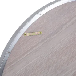 Milan Chrome & Oak Round Wall Mirror 100 X 100cm -Furniture Specialty Store ID RM 7 scaled