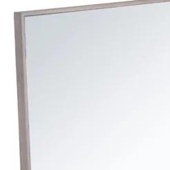 Milan Chrome & Oak Large Rectangular Wall Mirror 100 X 70cm -Furniture Specialty Store ID WM 2 scaled