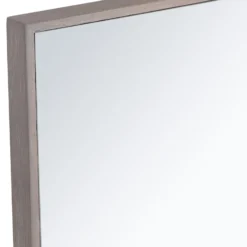 Milan Chrome & Oak Large Rectangular Wall Mirror 100 X 70cm -Furniture Specialty Store ID WM 3 scaled
