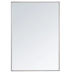 Milan Chrome & Oak Large Rectangular Wall Mirror 100 X 70cm -Furniture Specialty Store ID WM 5 scaled