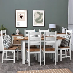 Salisbury White Painted Oak 1.2m Butterfly Extending Dining Table