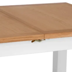 Salisbury White Painted Oak 1.2m Butterfly Extending Dining Table -Furniture Specialty Store LP 12BET W2
