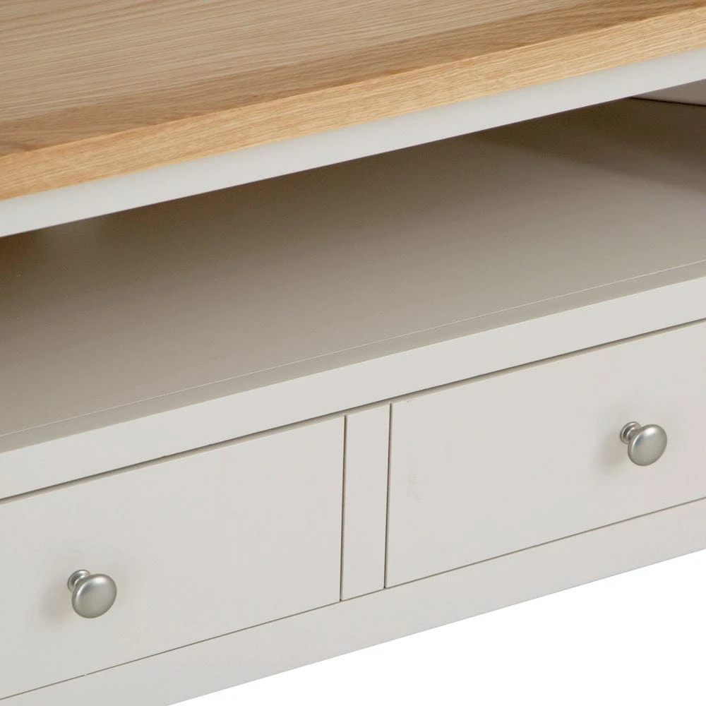 Salisbury Ivory Painted Oak Corner TV Unit 8 Salisbury Ivory Painted Oak Corner TV Unit - Image 8