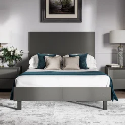 Venice Matt Dark Grey King Size Bed Frame