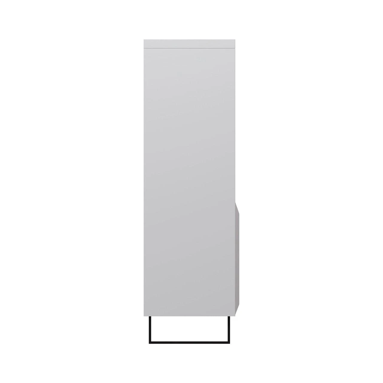 Venice Gloss Grey Tall Narrow Bookcase With LED Lighting 4 Venice Gloss Grey Tall Narrow Bookcase With LED Lighting - Image 4