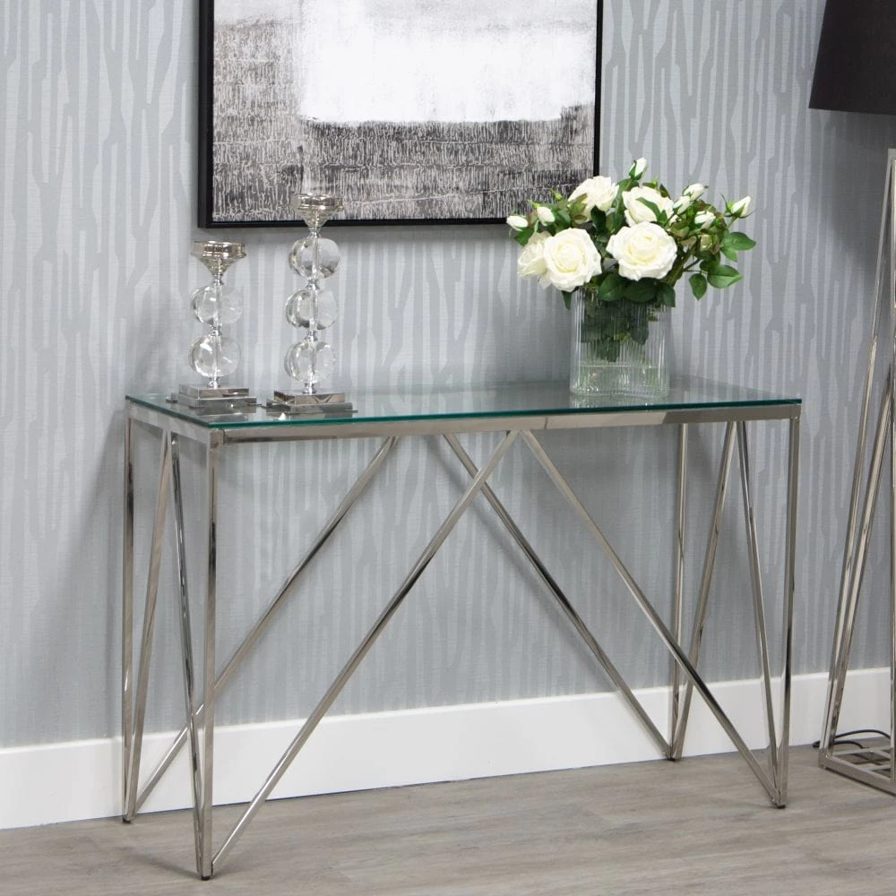 Genoa Glass Console Table 1 Genoa Glass Console Table