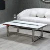 Genoa Glass Coffee Table With Metal Detailing