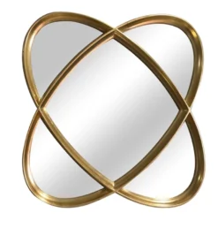 The Mirror Collection Gold Frame Double Oval Mirror