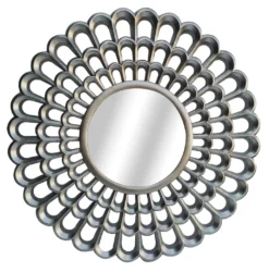 The Mirror Collection Round Flower Mirror