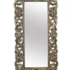 The Mirror Collection Silver Narrow Ornate Leaning Mirror