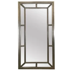 The Mirror Collection Wooden Frame Window Leaner Mirror
