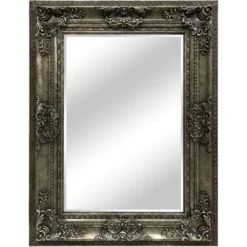 The Mirror Collection Wooden Frame Ornate Wall Mirror