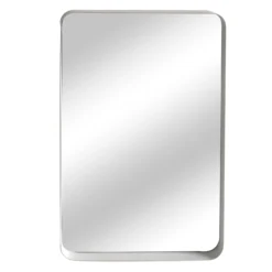 The Mirror Collection Iron Frame White Wall Mirror