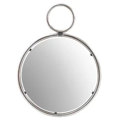 The Mirror Collection Silver Round Keyring Mirror