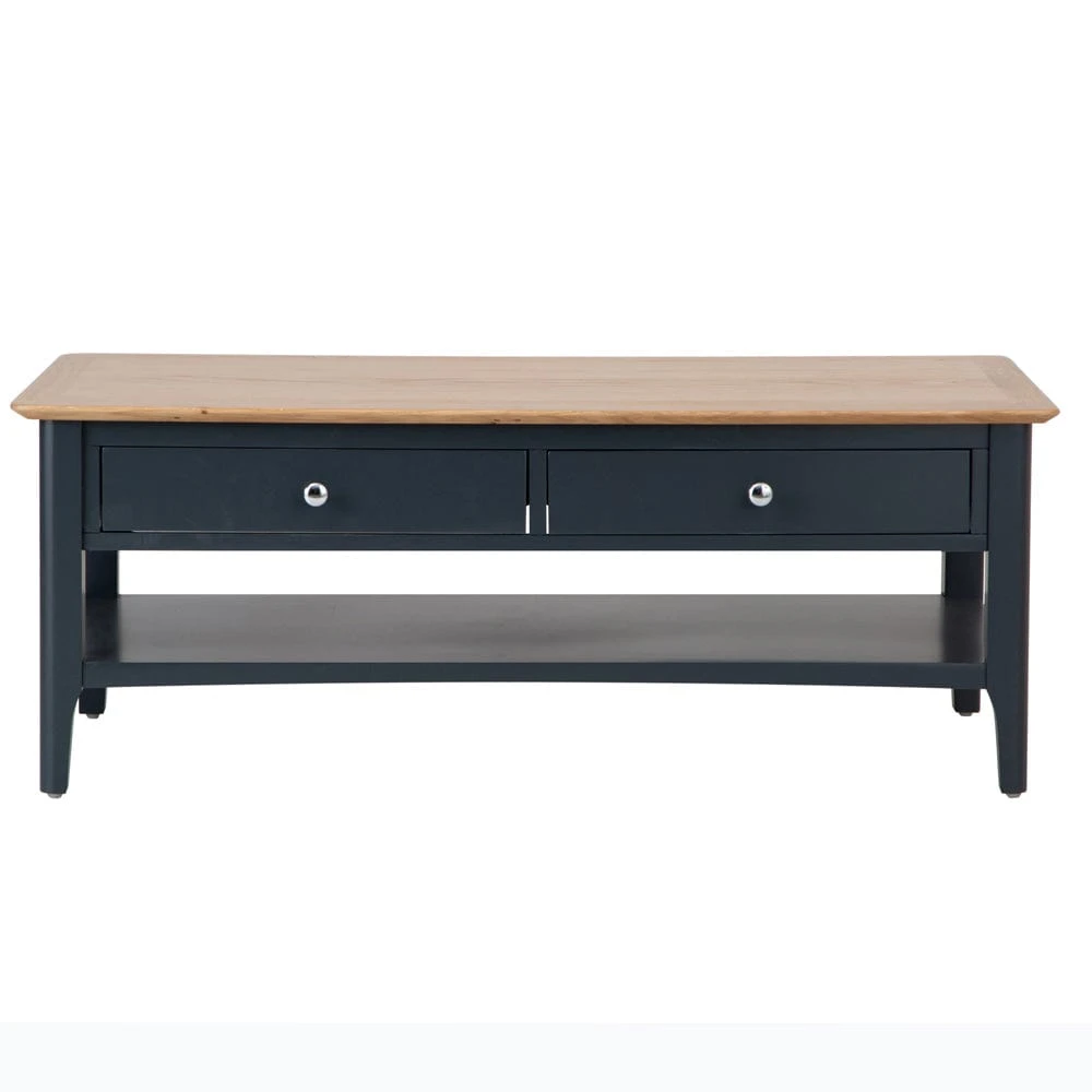 Bergen Blue Painted Oak Large Coffee Table 11 Bergen Blue Painted Oak Large Coffee Table - Image 11