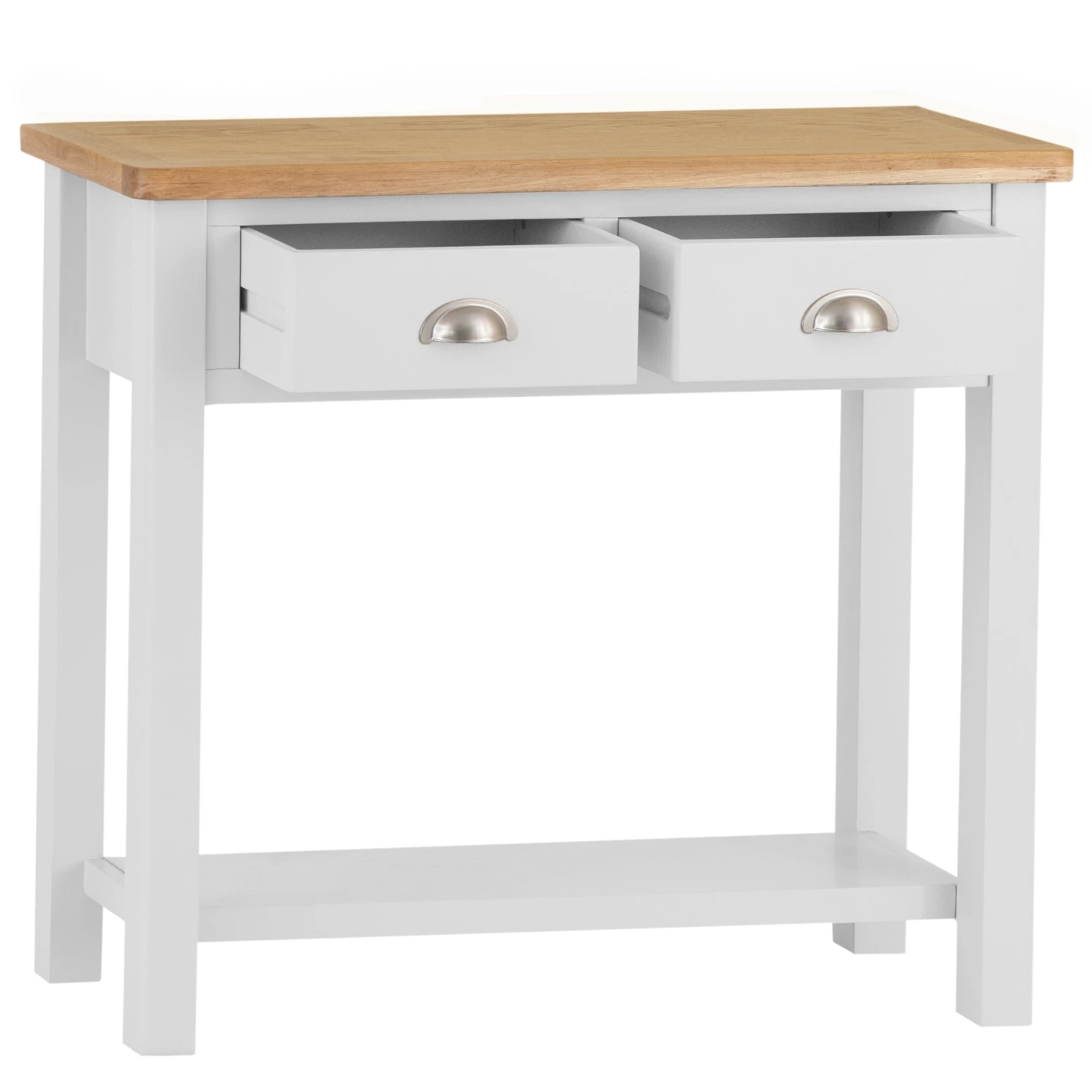 Rutland White Painted Oak Console Table 3 Rutland White Painted Oak Console Table - Image 3