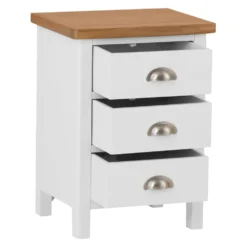 Rutland White Painted Oak 3 Drawer Large Bedside Table 7 Rutland White Painted Oak 3 Drawer Large Bedside Table -Furniture Specialty Store RA LBSC TR 2 61be06e7 1f9f 4443 8eb1 11bd6620c7d3