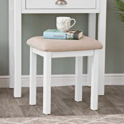 Rutland White Painted Oak Dressing Stool