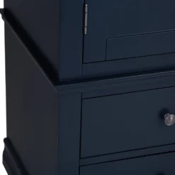Florence Midnight Grey Painted 2 Door Wardrobe With Drawers -Furniture Specialty Store SW GWR MG 3