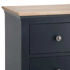 Florence Midnight Grey Painted Oak 5 Drawer Tallboy 15 Florence Midnight Grey Painted Oak 5 Drawer Tallboy -Furniture Specialty Store SWO 5DN MG 4