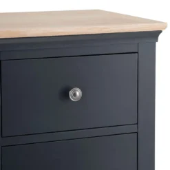 Florence Midnight Grey Painted Oak 5 Drawer Tallboy 13 Florence Midnight Grey Painted Oak 5 Drawer Tallboy -Furniture Specialty Store SWO 5DN MG 8