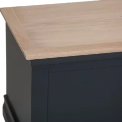 Florence Midnight Grey Painted Oak Blanket Box -Furniture Specialty Store SWO BB MG 10