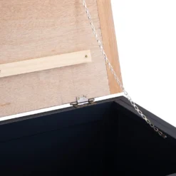 Florence Midnight Grey Painted Oak Blanket Box -Furniture Specialty Store SWO BB MG 6