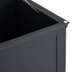 Florence Midnight Grey Painted Oak Blanket Box -Furniture Specialty Store SWO BB MG 7