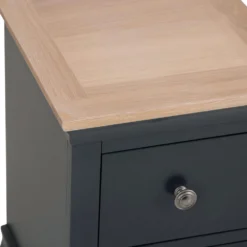 Florence Midnight Grey Painted Oak Bedside Table -Furniture Specialty Store SWO BSC MG 4