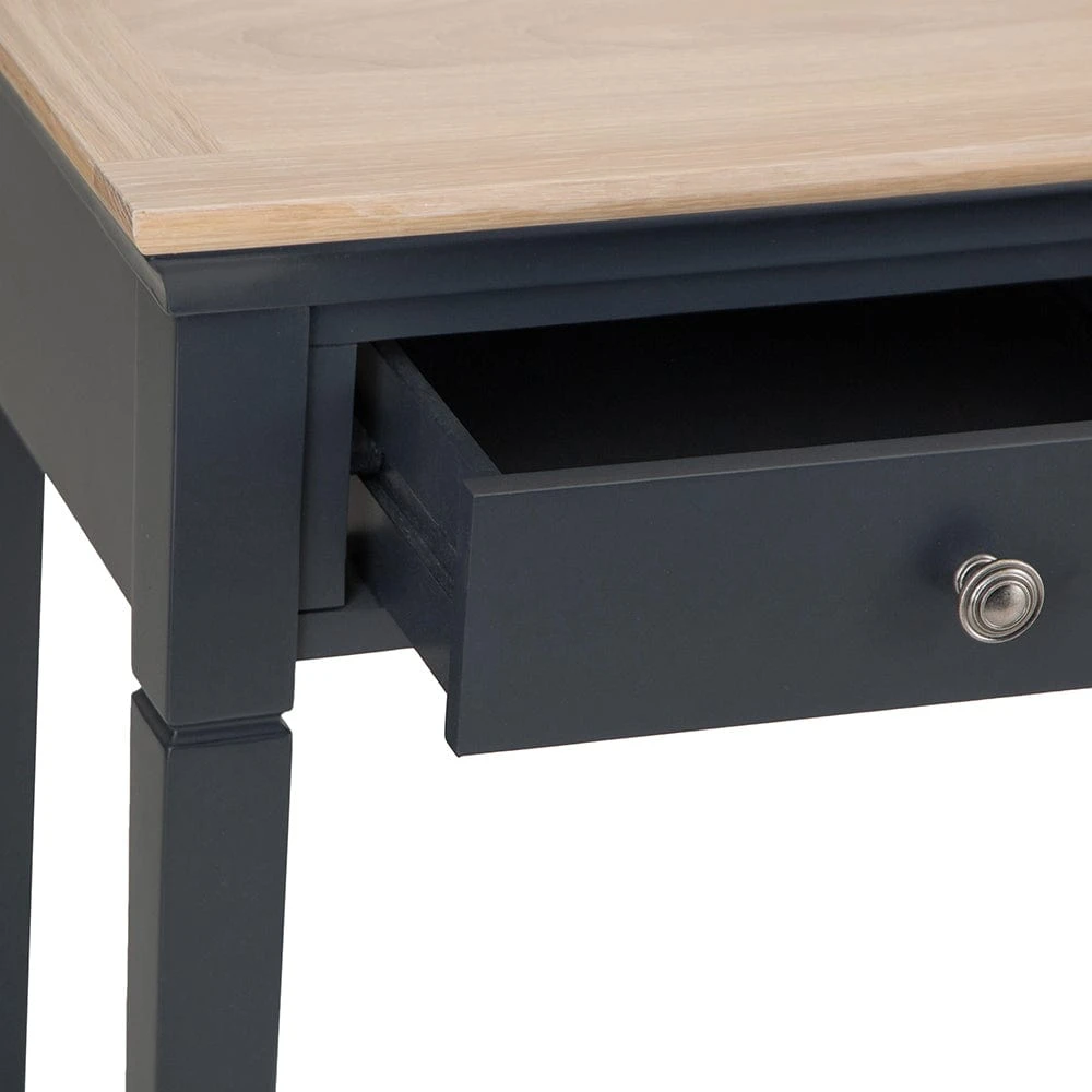 Florence Midnight Grey Painted Oak Dressing Table 3 Florence Midnight Grey Painted Oak Dressing Table - Image 3