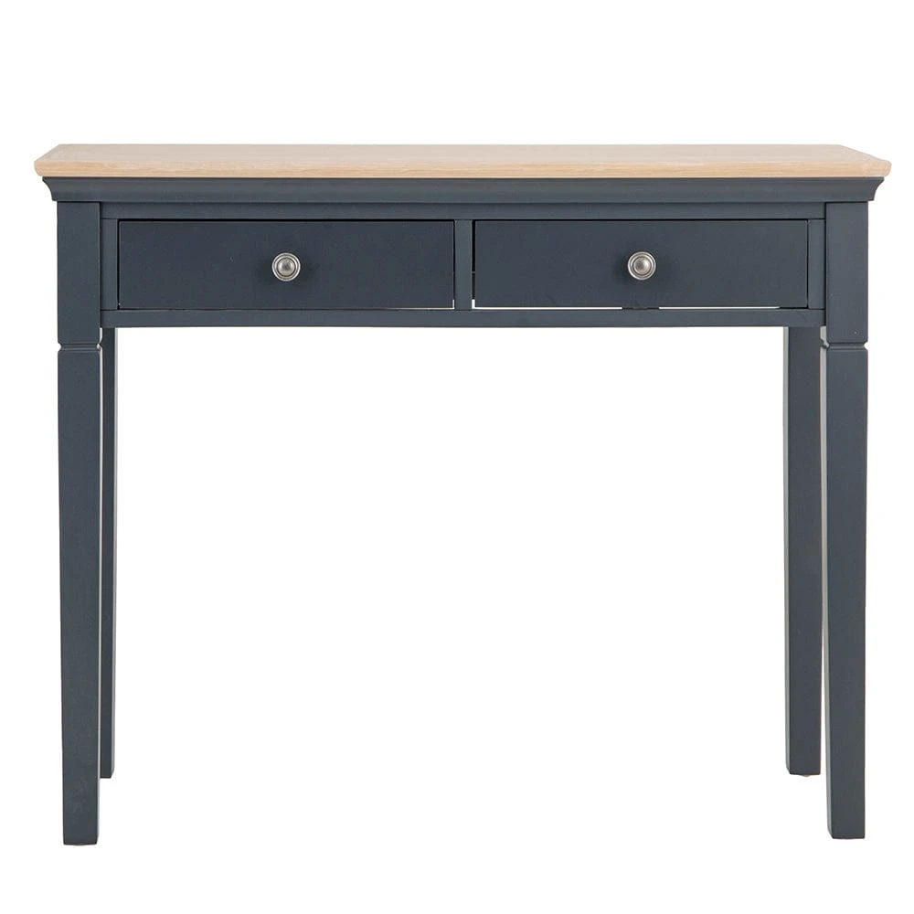 Florence Midnight Grey Painted Oak Dressing Table 9 Florence Midnight Grey Painted Oak Dressing Table - Image 9