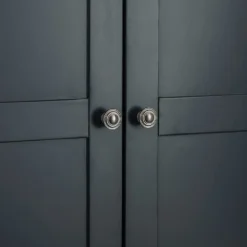 Florence Midnight Grey Painted Oak 2 Door Wardrobe With Drawers -Furniture Specialty Store SWO GWR MG 11