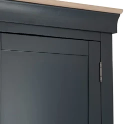 Florence Midnight Grey Painted Oak 2 Door Wardrobe With Drawers -Furniture Specialty Store SWO GWR MG 16